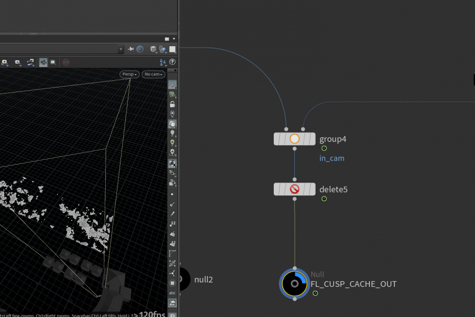 Ocean foam source limit to camera bound