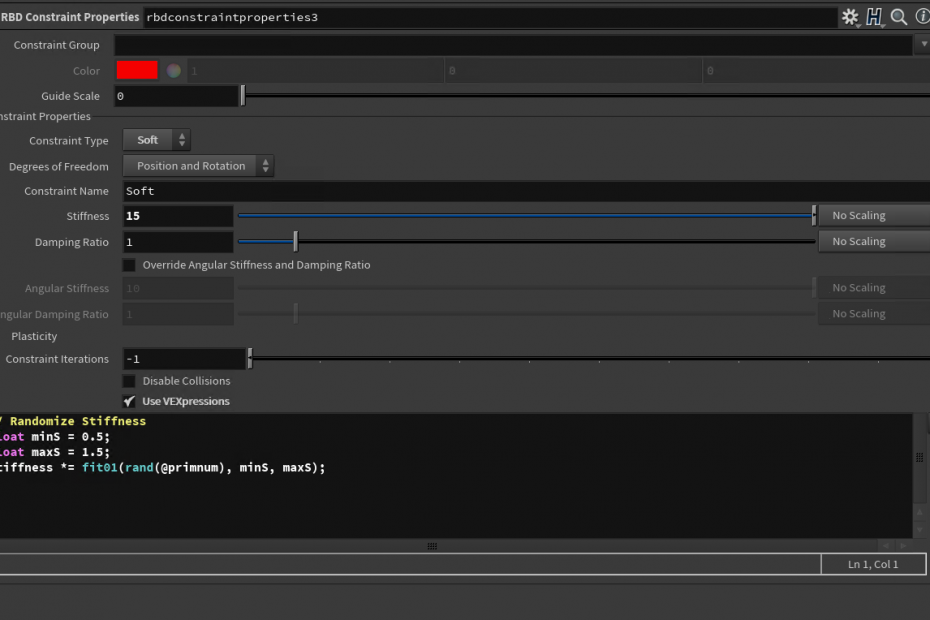 RBD Constraints configure