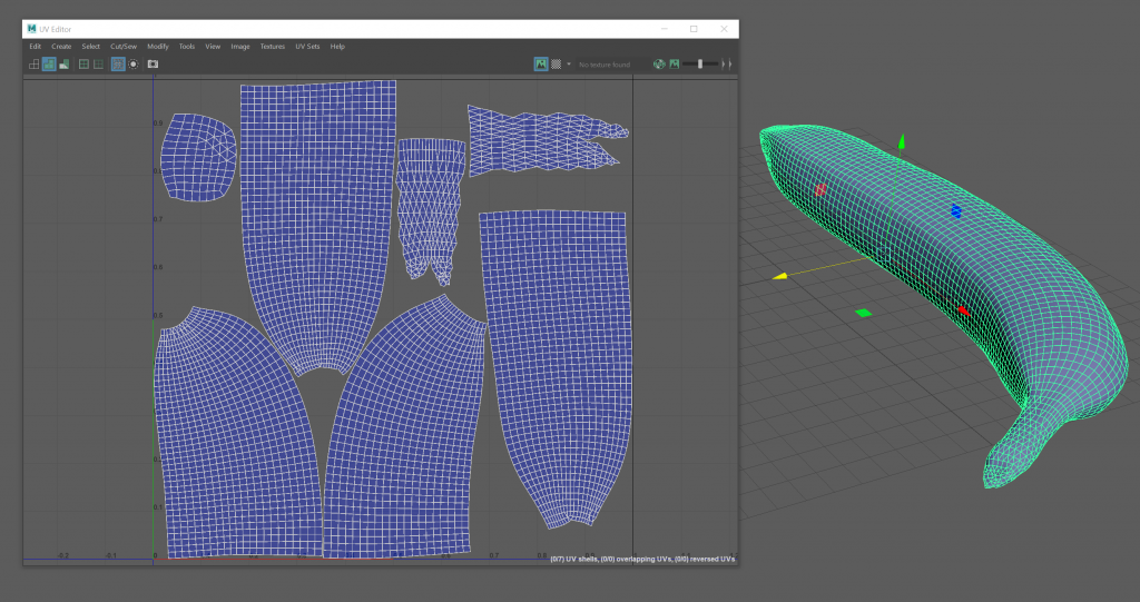 UV layout of banana